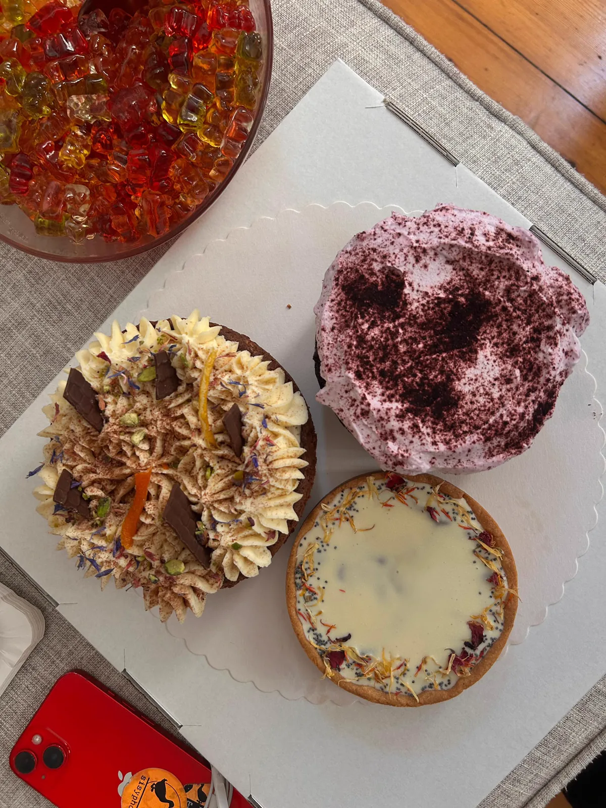 Drei echte Torten und Tartes aus der Konditorei Torte